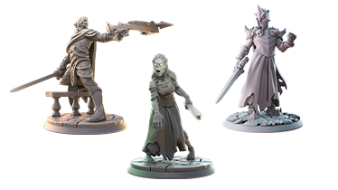 Bound In Blood image of hero's, zombie, and villain